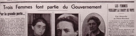 La Française, trois femmes au gouvernement